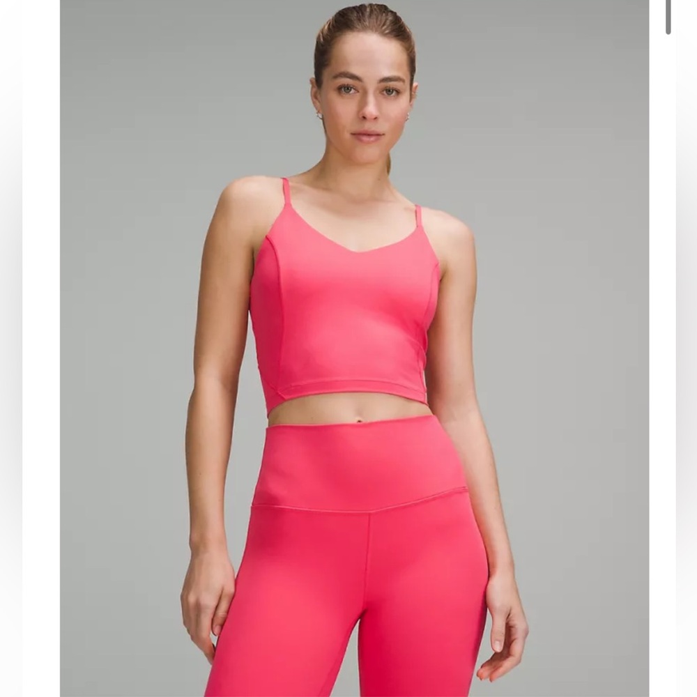 Lululemon align cropped camo tank top light support C/D size 4